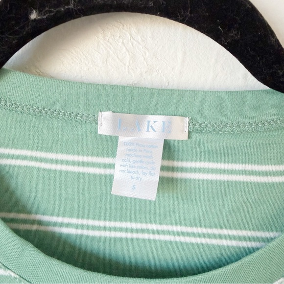 Lake Pajamas Striped Pima Pajama Top Sz S - Picture 2 of 3